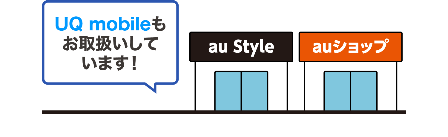 UQ mobileもお取扱いしています!